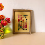 PAINT PALLET CREAM FRAME Indian glass painting