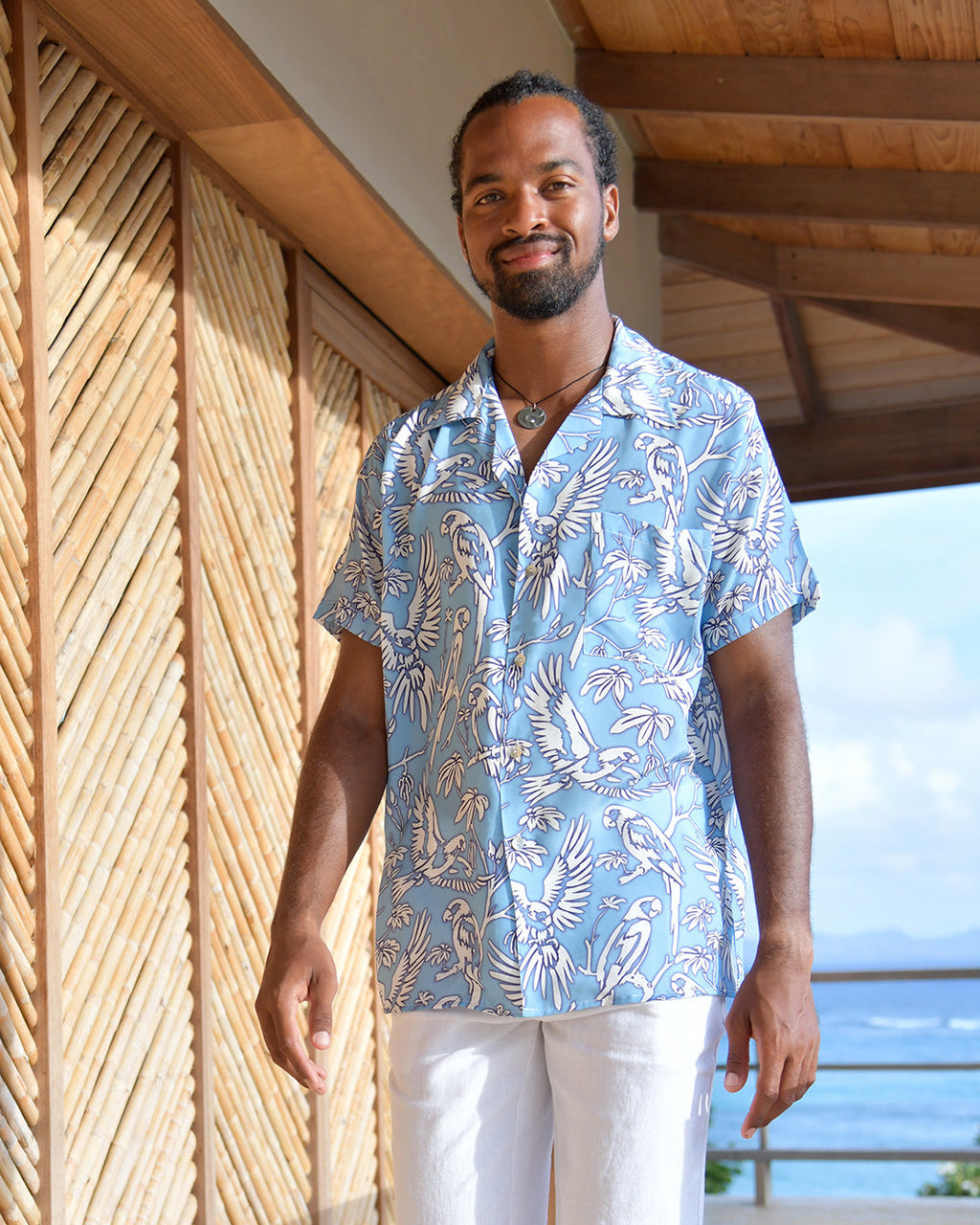 Silk Festival Shirt PARROT
