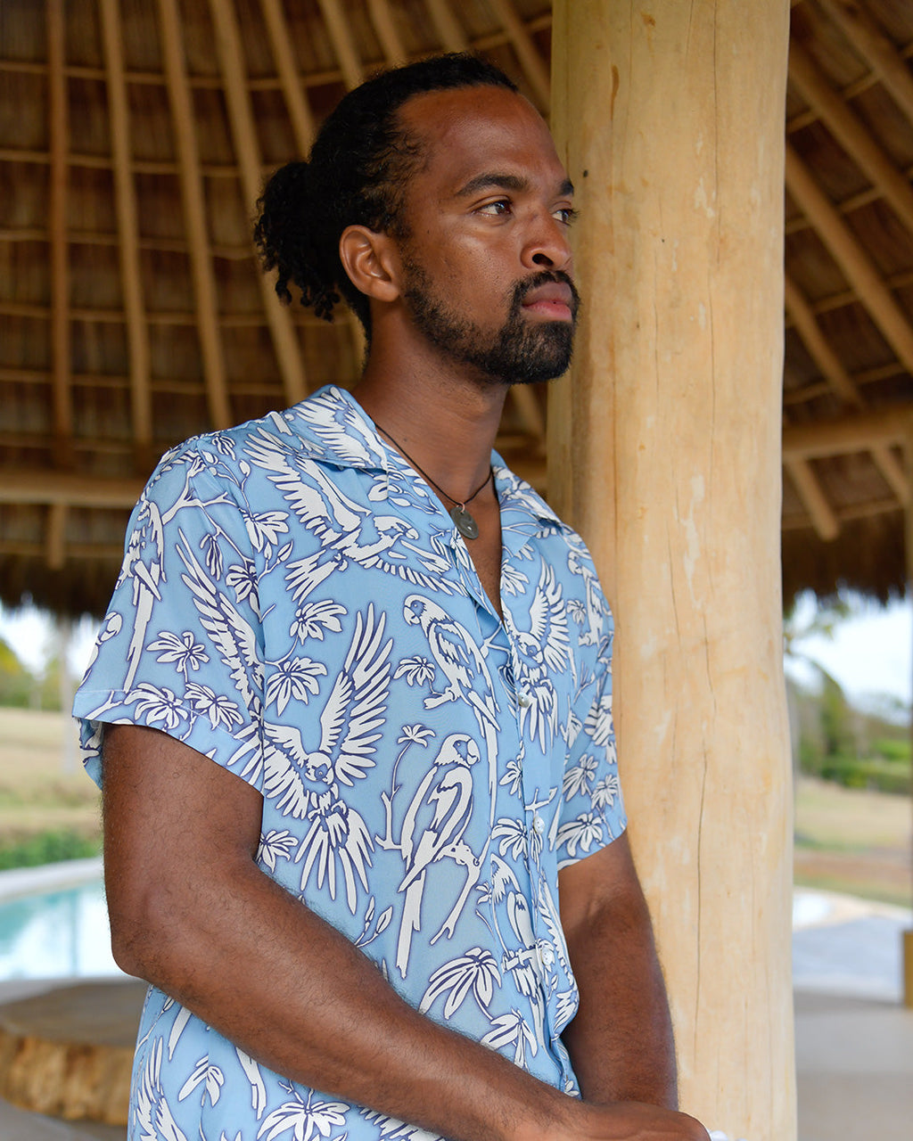 Silk Festival Shirt PARROT