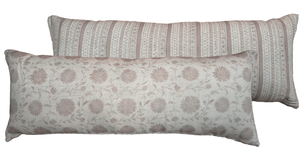 LUMBAR CUSHION ~ MOONPENNY/DAISY CHAIN PEACH BLOSSOM