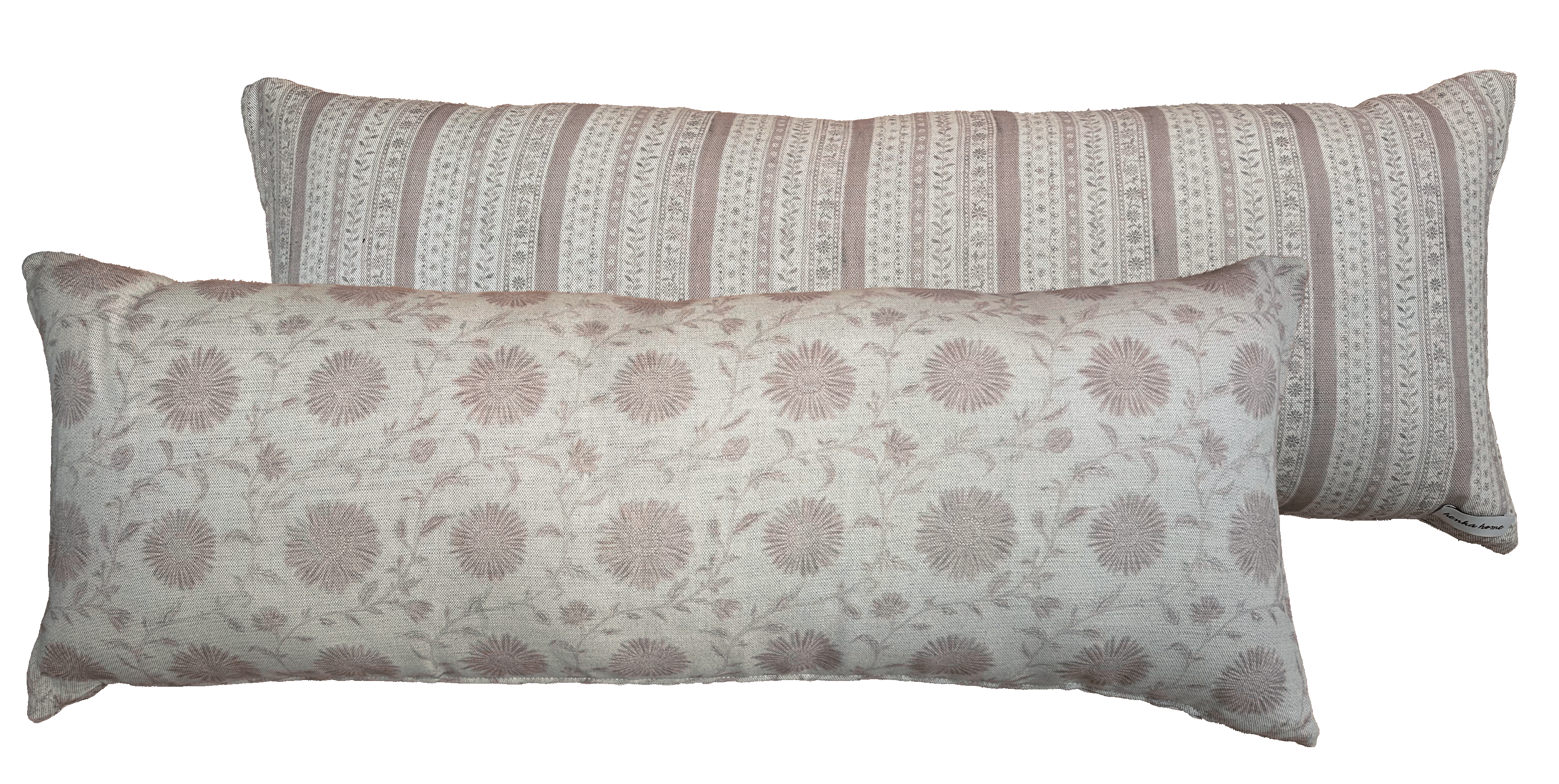 LUMBAR CUSHION ~ MOONPENNY/DAISY CHAIN PEACH BLOSSOM