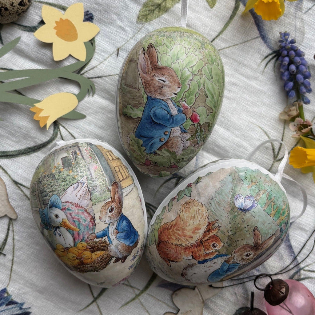 Beatrix Potter Hanging Fillable Easter Paper Egg | Set of 3