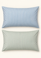 Blue & Green Reversible Stripe Pillowcase