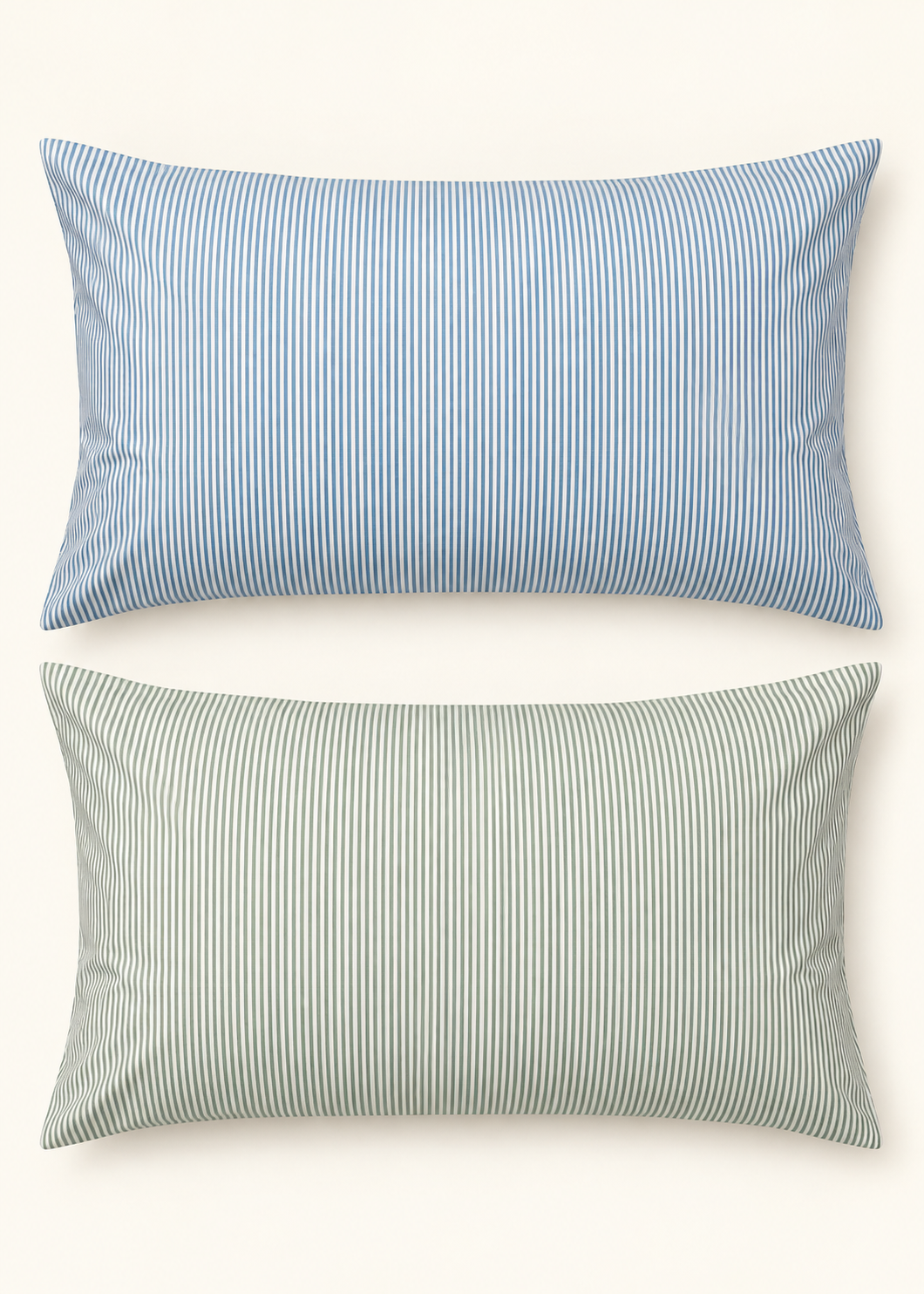 Blue & Green Reversible Stripe Pillowcase