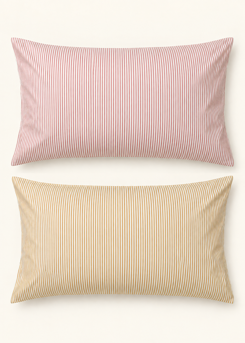 Pink & Yellow Reversible Stripe Pillowcase
