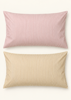 Pink & Yellow Reversible Stripe Pillowcase