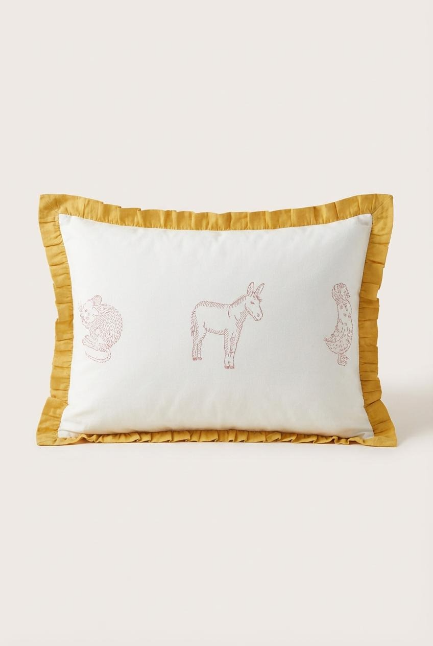 Meadow Nursery Pillow Cover - Pink