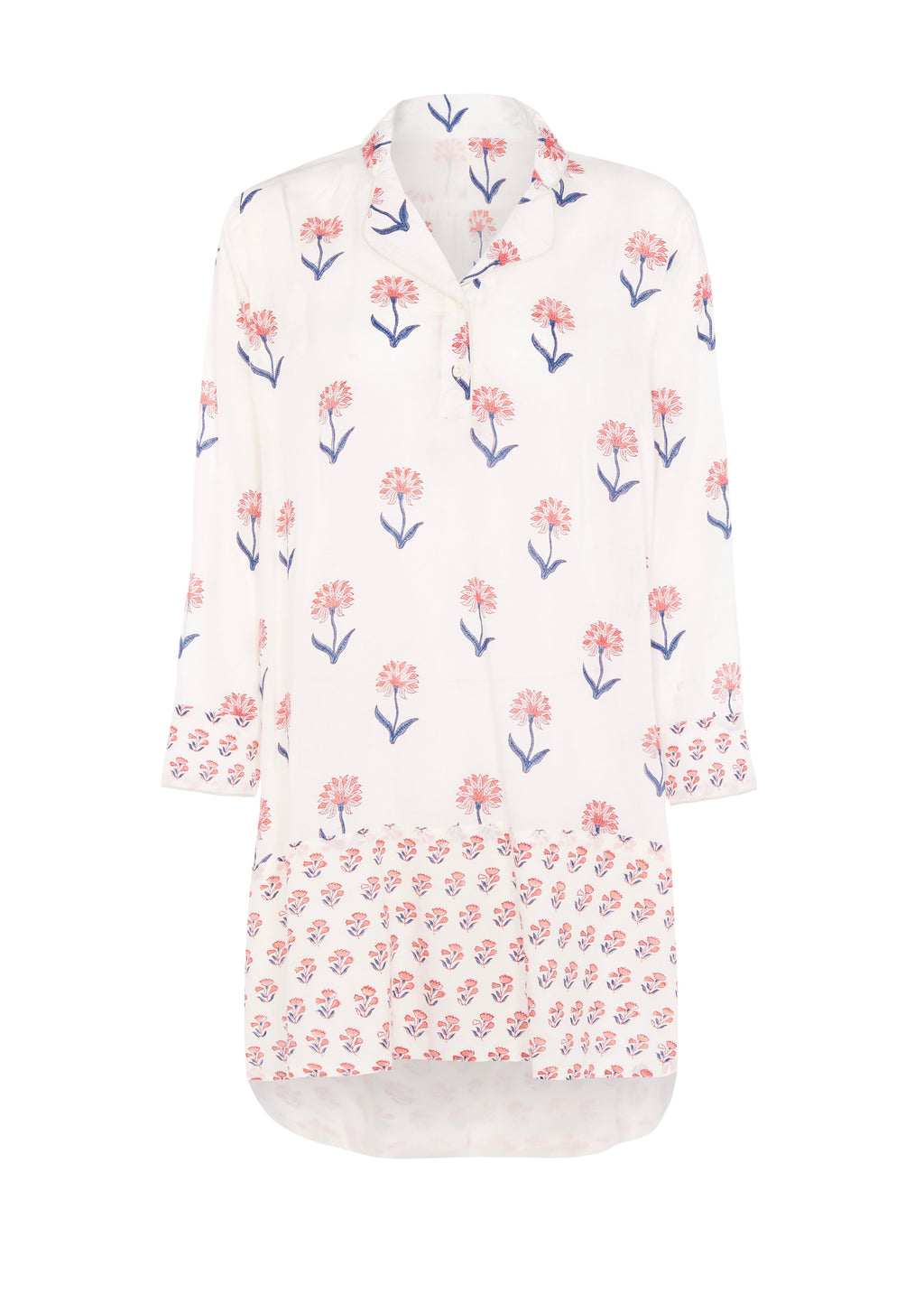 Nancy Night / Beach Shirt in Pink and Blue