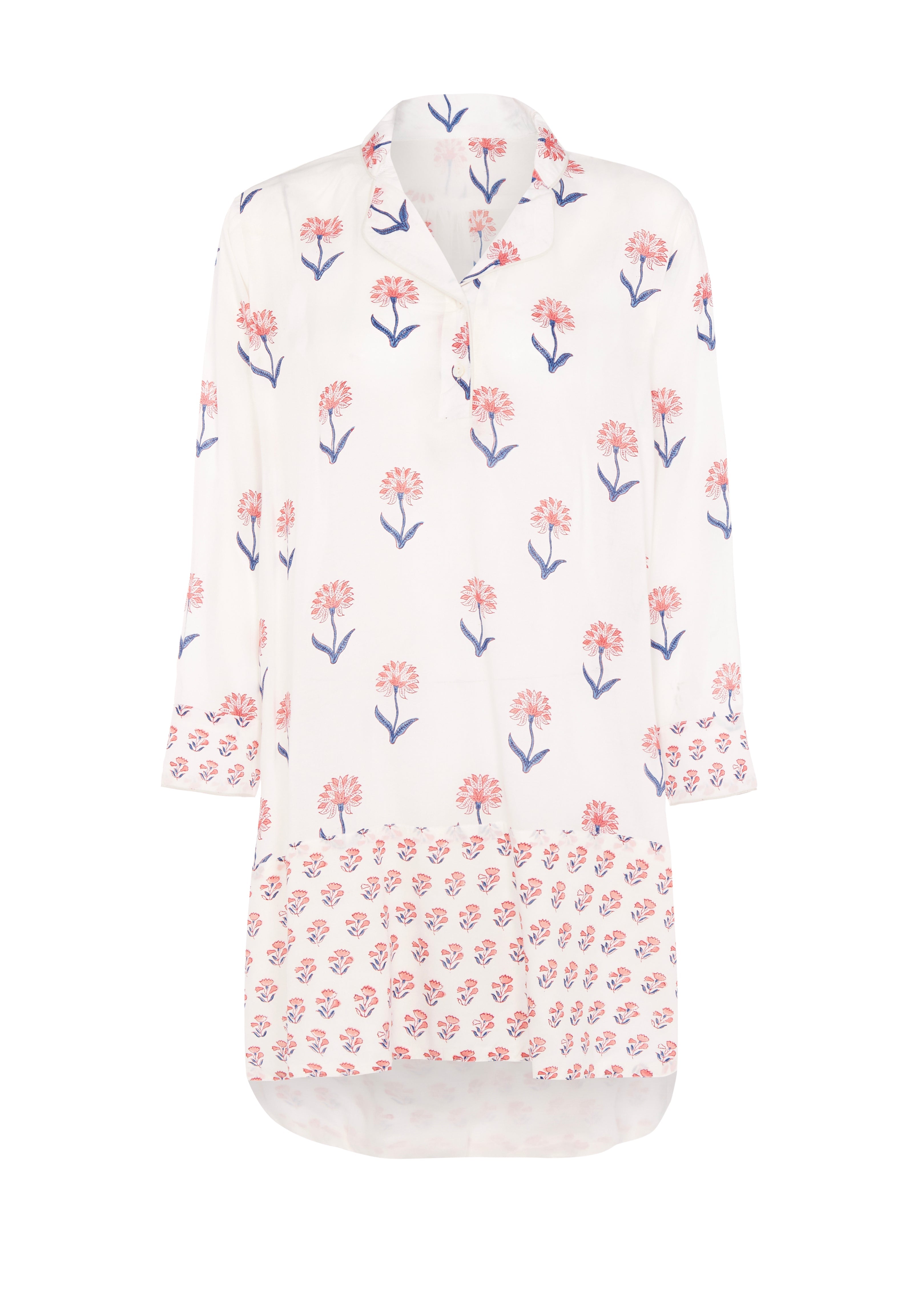 Nancy Night / Beach Shirt in Pink and Blue