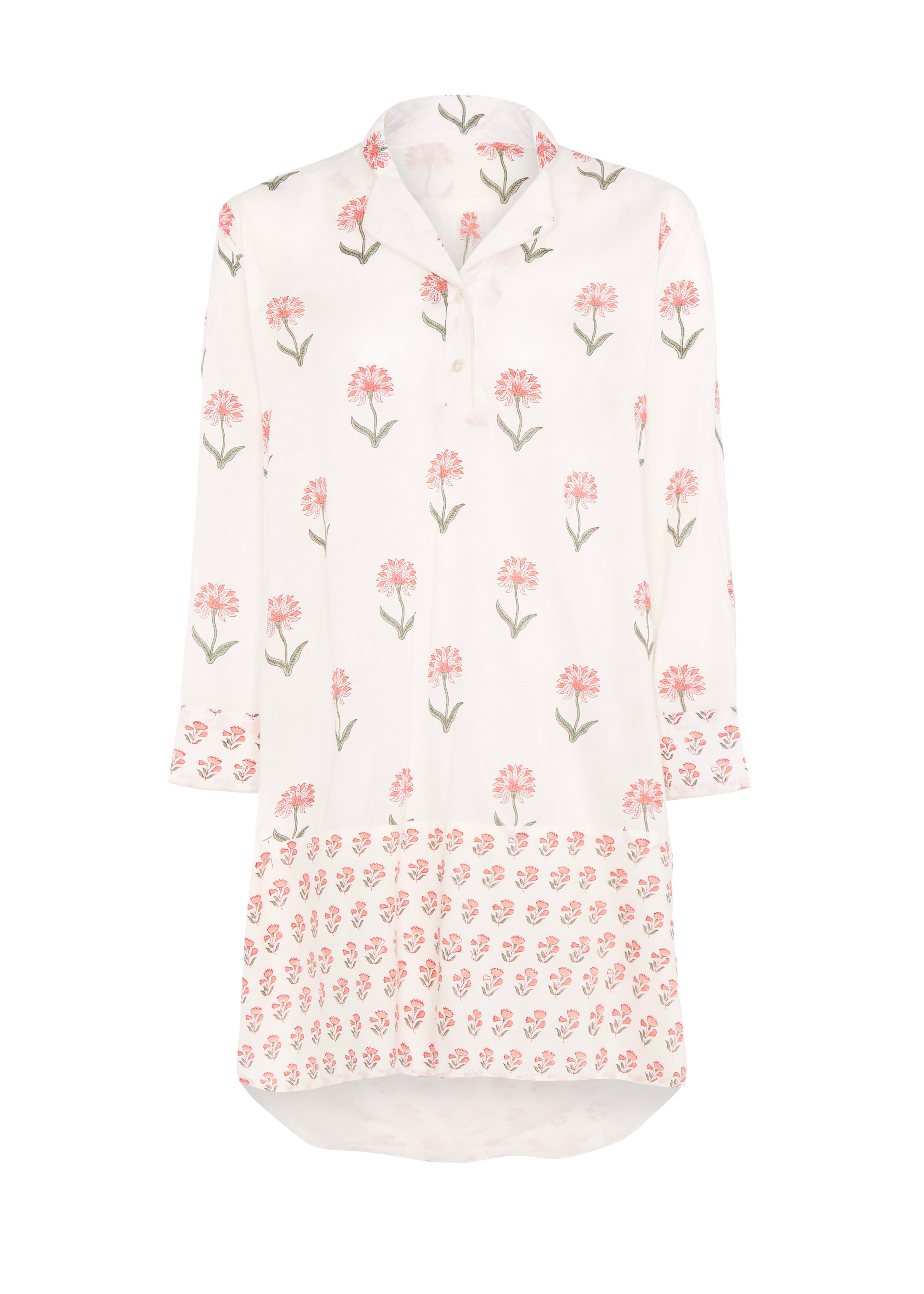 Nancy Night / Beach Shirt in Pink and Green