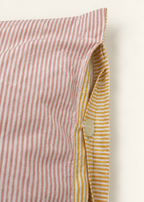 Pink & Yellow Reversible Stripe Pillowcase