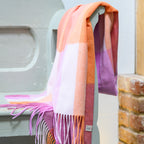 Pink Crush Check Lambswool Scarf