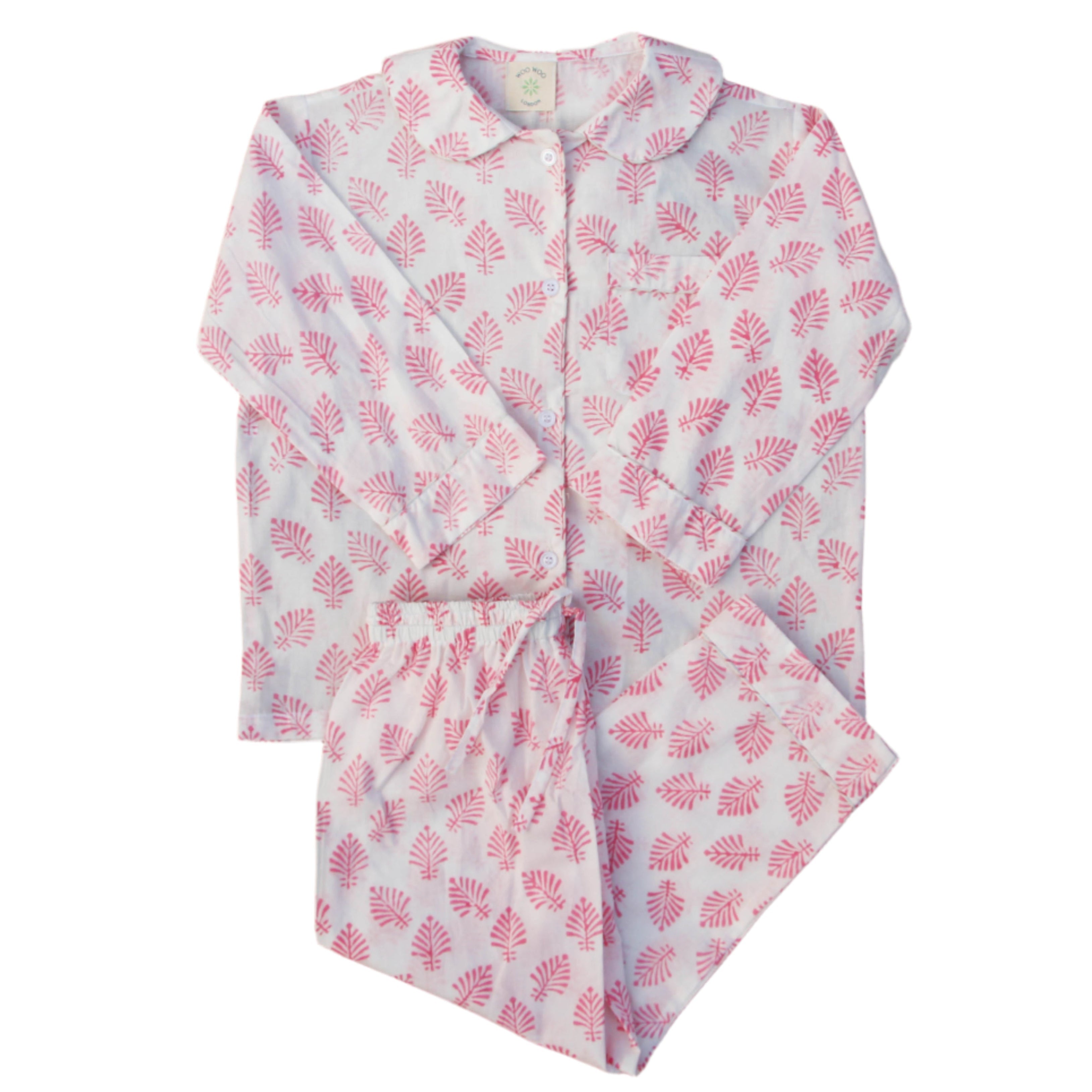 Rose Pink Leaf Pyjamas