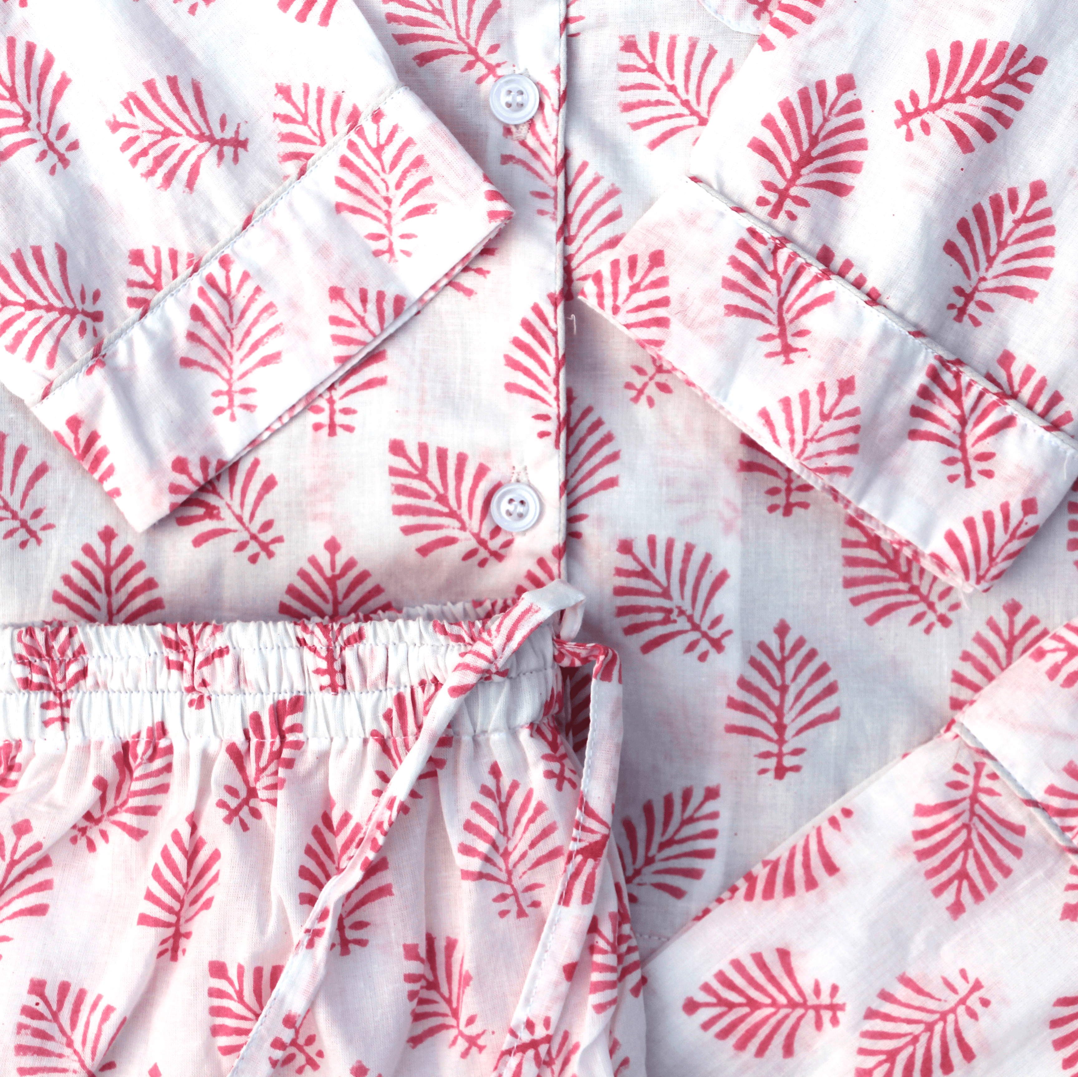 Rose Pink Leaf Pyjamas