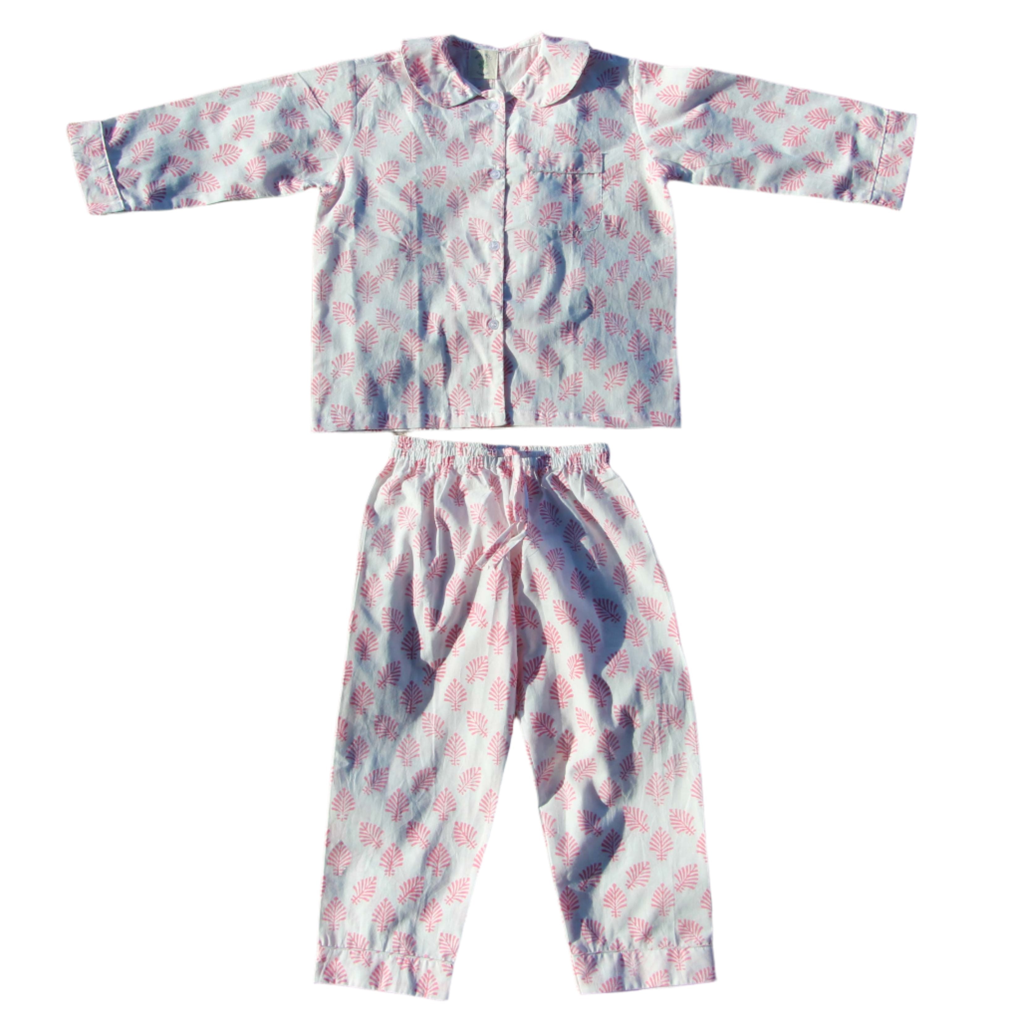 Rose Pink Leaf Pyjamas