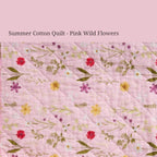 Summer Cotton Quilt- Assorted Floral Prints | 130x 180cm