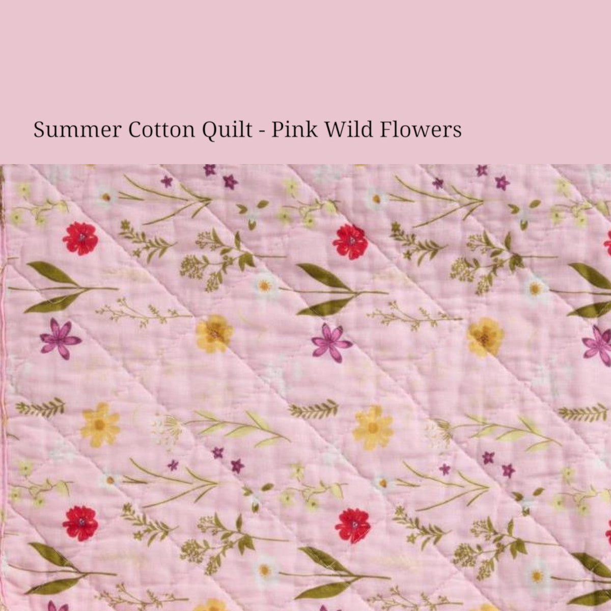 Summer Cotton Quilt- Assorted Floral Prints | 130x 180cm