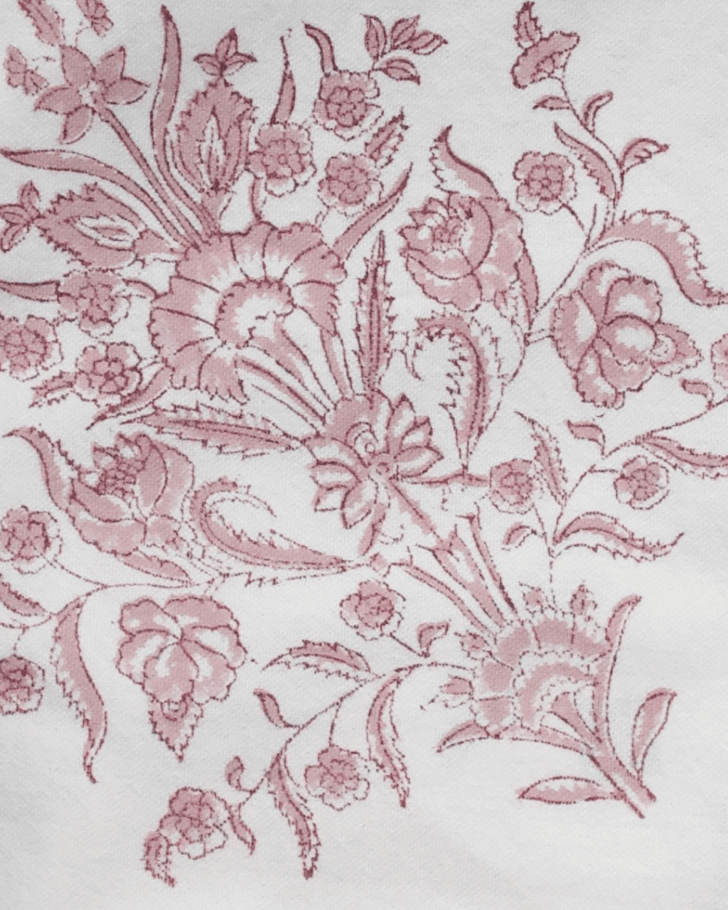 Varmala Hand Block Print Pink Tablecloth