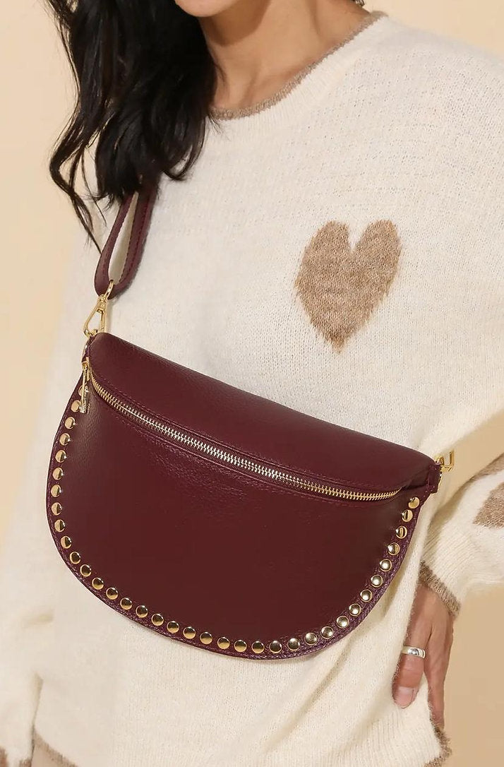 Maddy studded leather cross body bumbag