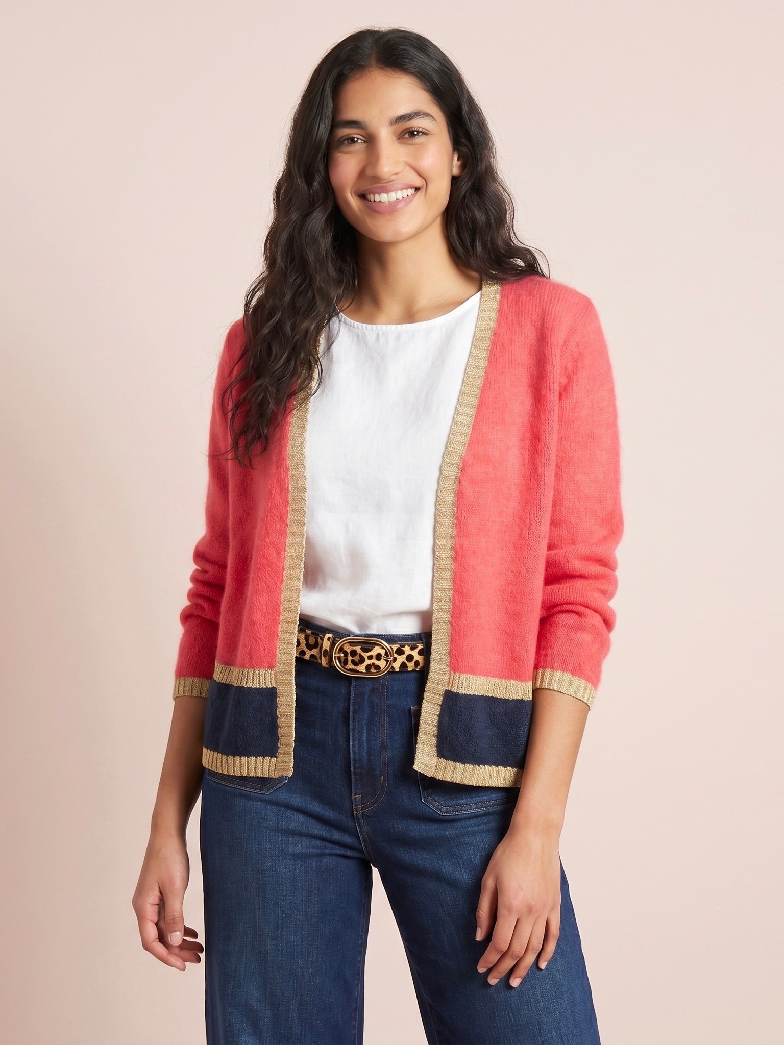Sophie Cardigan with Lurex Trim