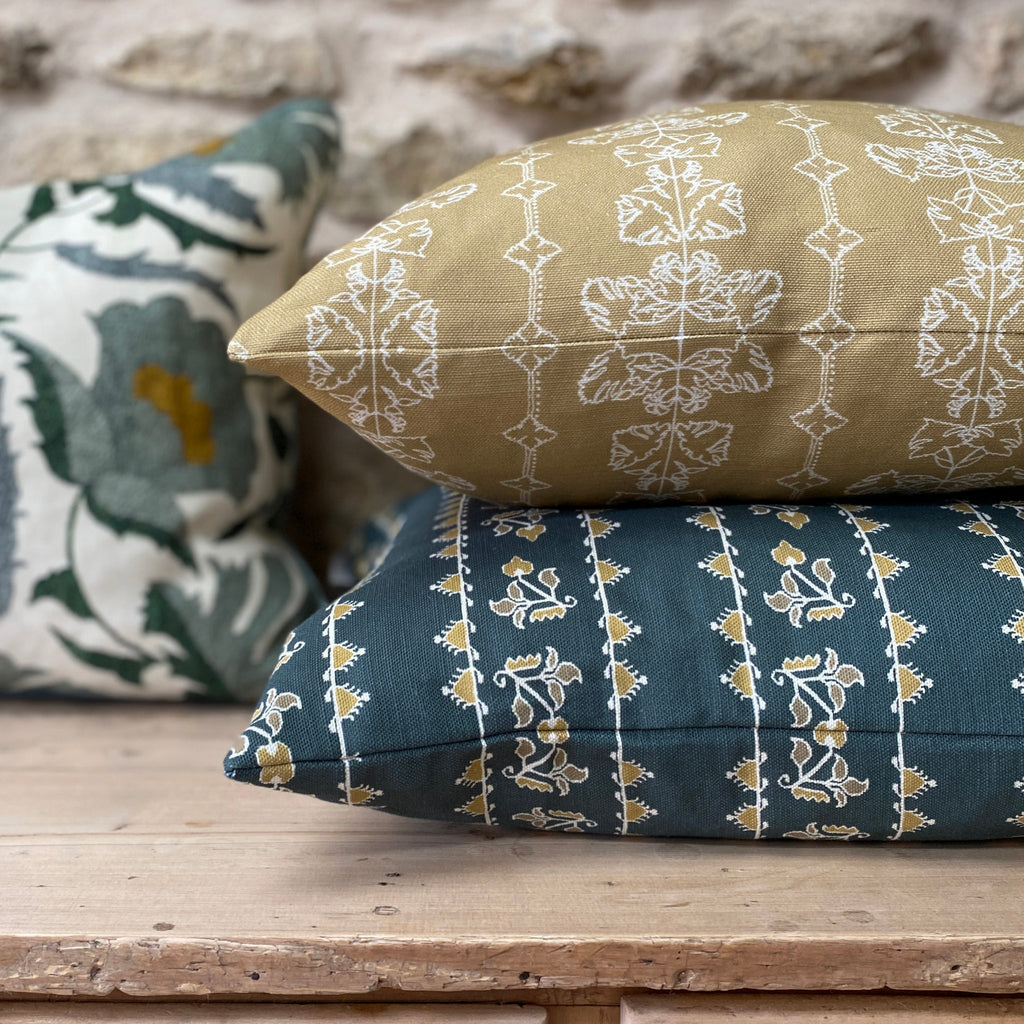 Quill Square Cushion - Hay Yellow