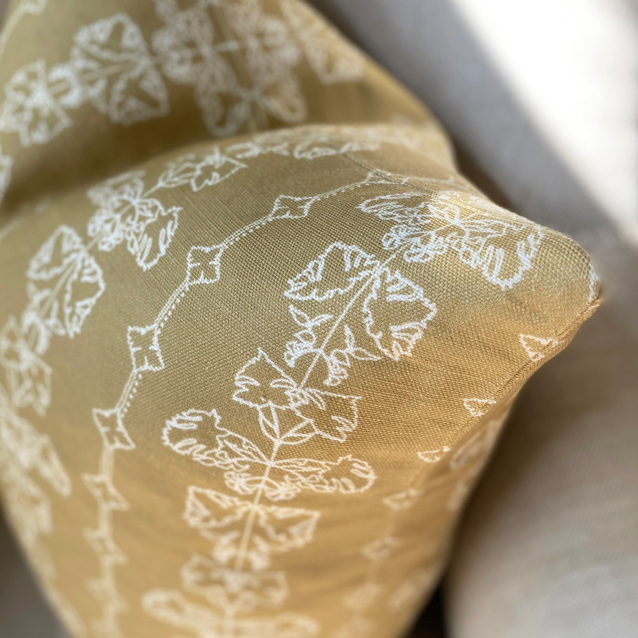 Quill Square Cushion - Hay Yellow