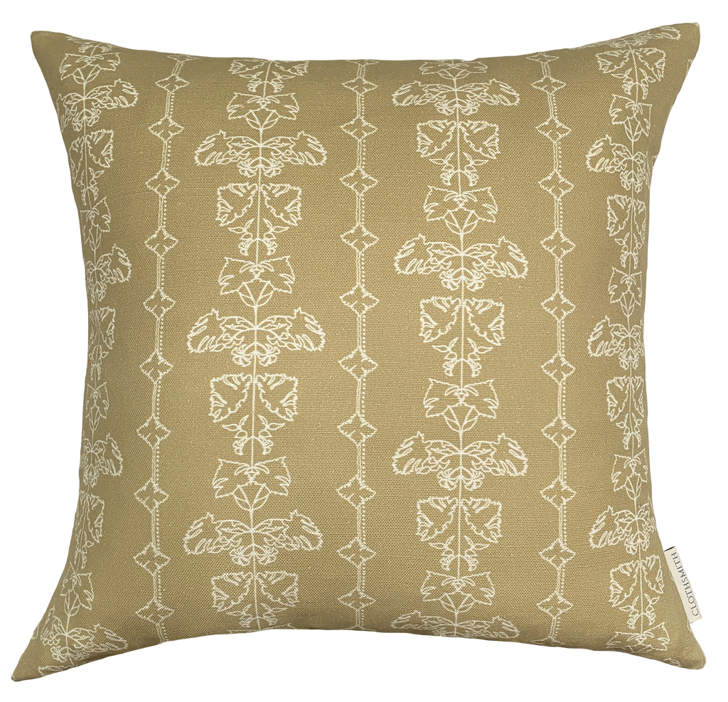 Quill Square Cushion - Hay Yellow