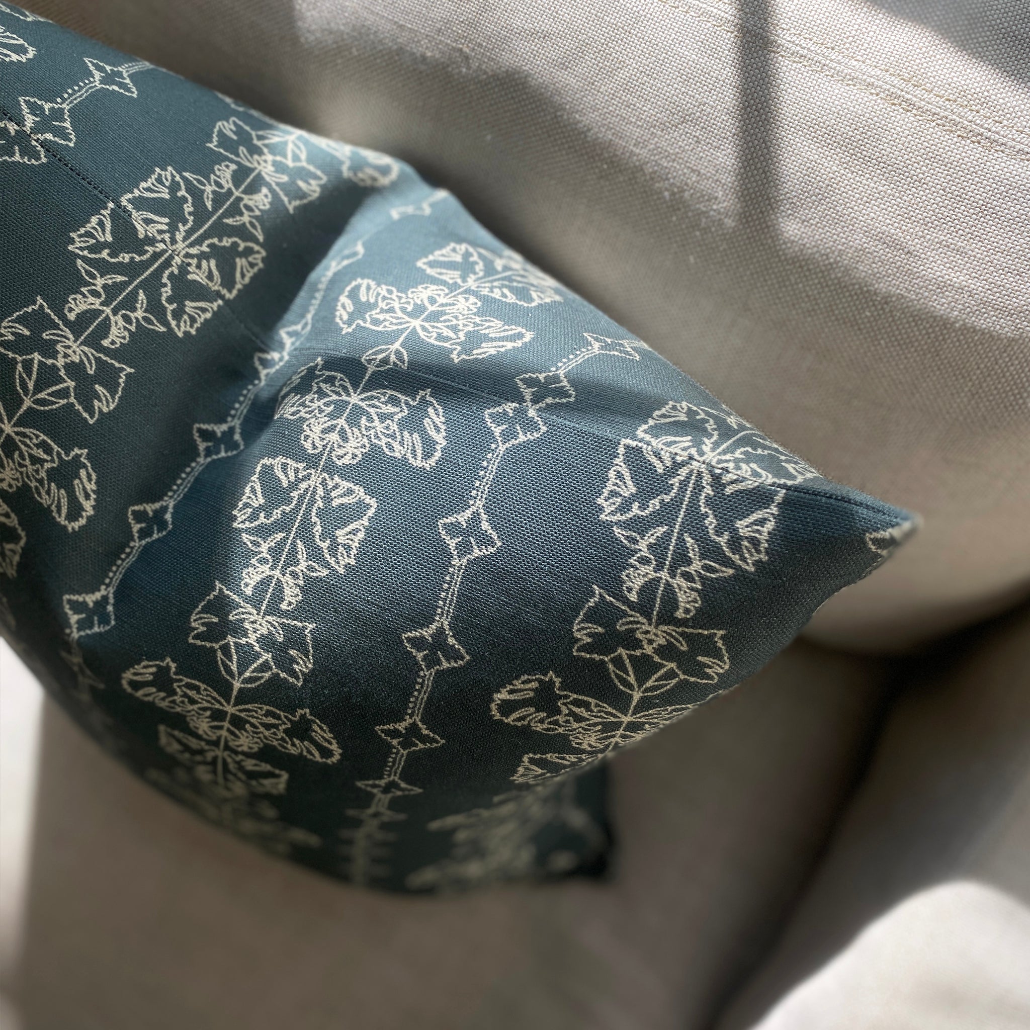 Quill Square Cushion - Slate Green