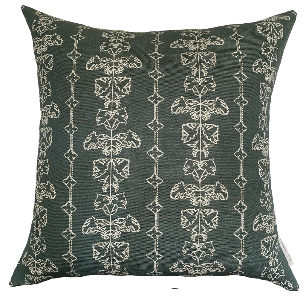 Quill Square Cushion - Slate Green