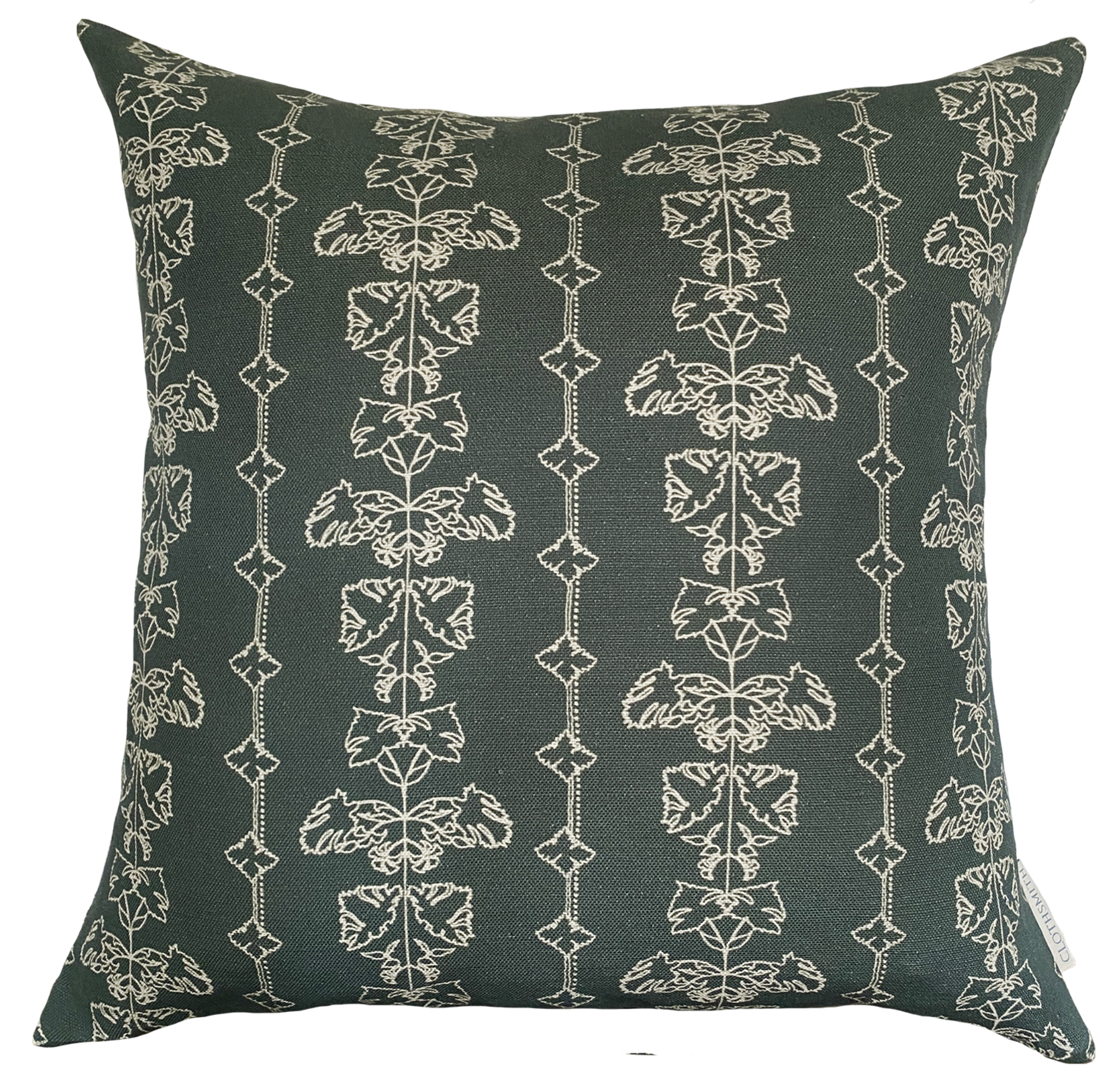 Quill Square Cushion - Slate Green