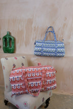 Terracotta Zig Zag Quilted Weekend / Duffel Bag