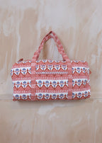 Terracotta Zig Zag Quilted Weekend / Duffel Bag