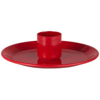 Red Enamel Candleholder & Candles Gift Set - Scandinavian Christmas