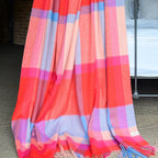Red Tartan Lambswool Blanket