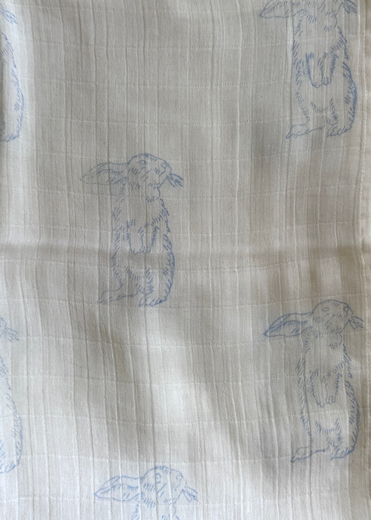 Blue Bunny Organic Cotton Swaddle