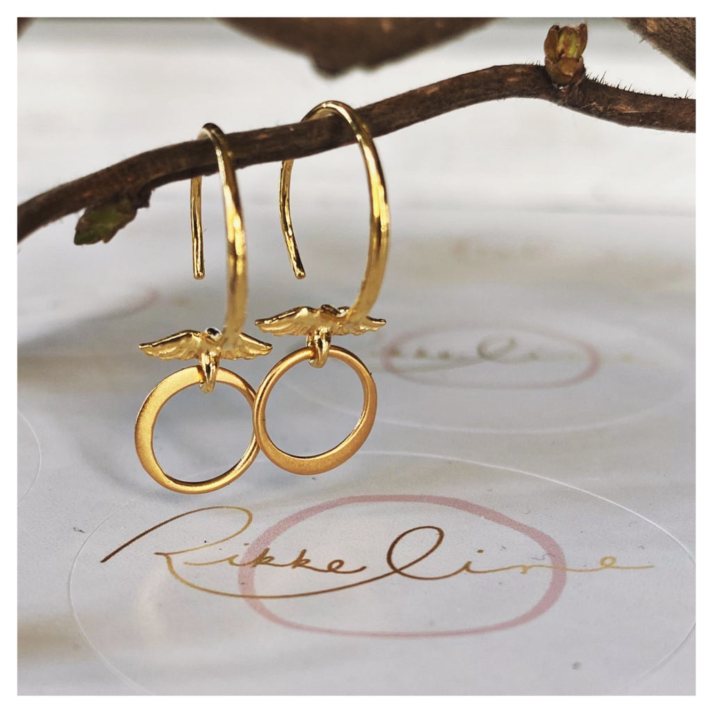 Gold filled ear wire hoop