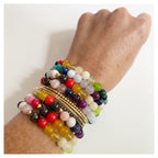 Abacus stone beaded bracelet