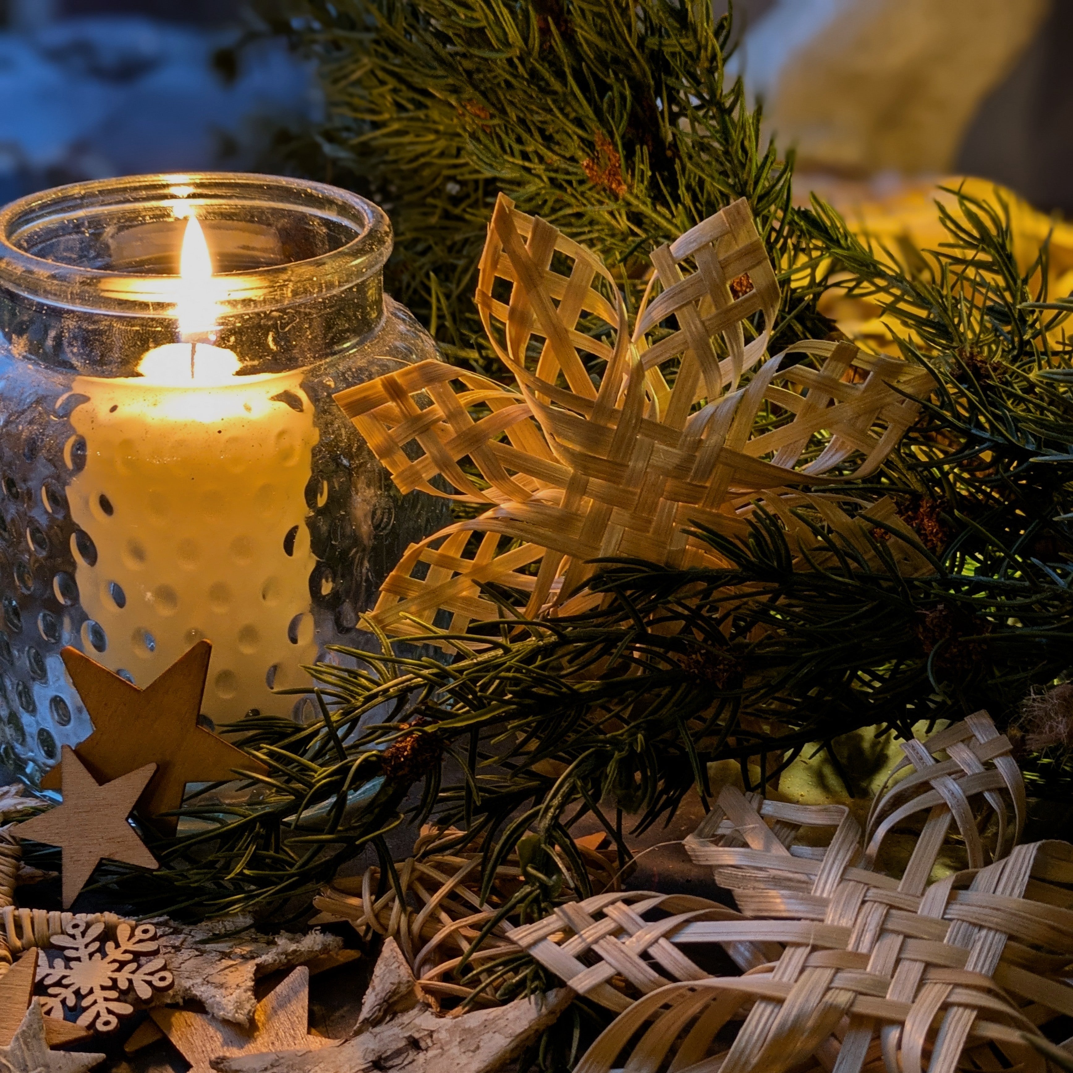 Natural Scandinavian Snowflake | Christmas Tree Decoration 11cm