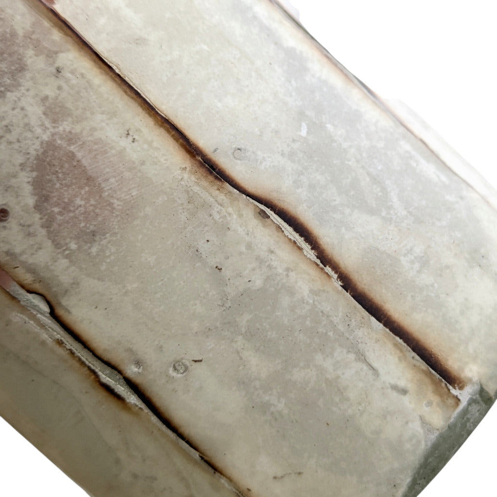 Embedded Paper Stripe Glass Votive | 8cm