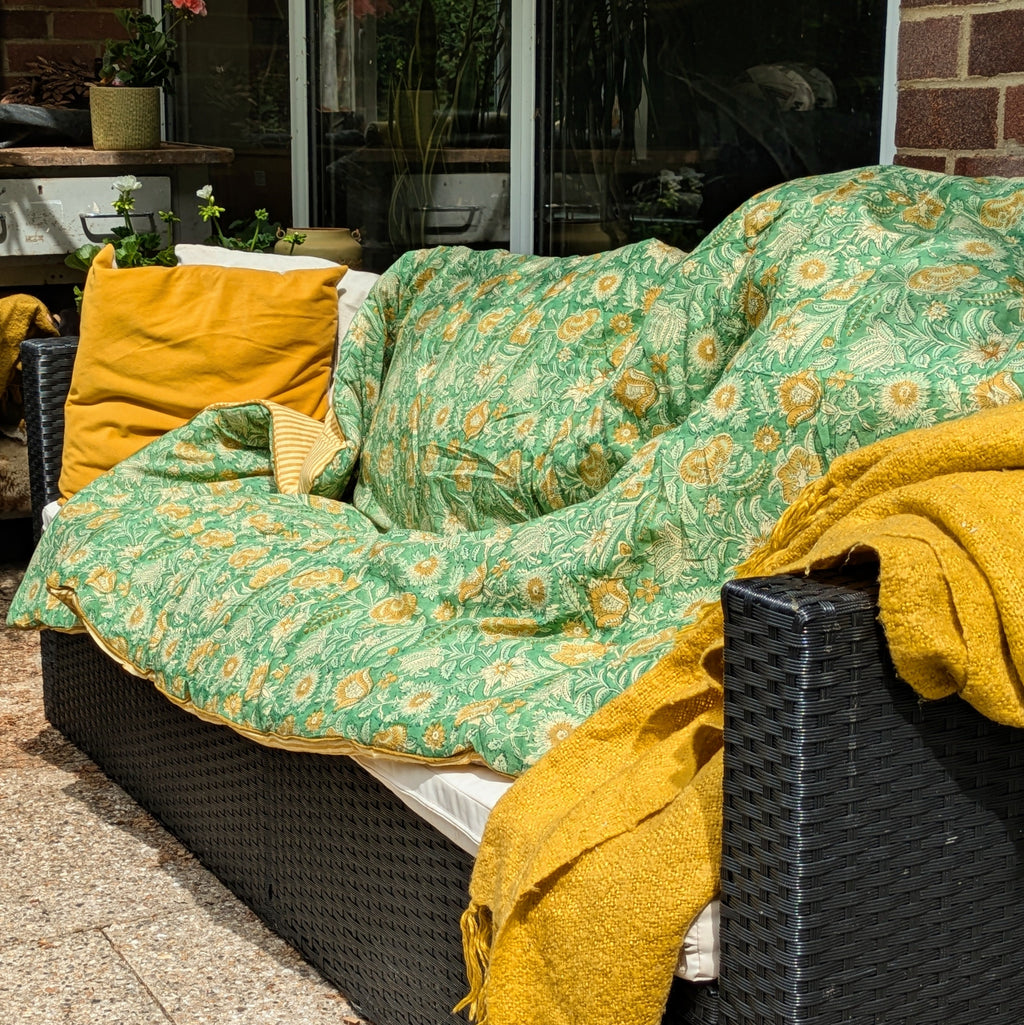 Cotton Quilted Sofa Mattress Cover | 200 x 90cm
