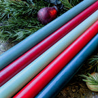 10 Tapered Dinner Candles 22mm| Christmas Colour Mix