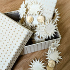 White & Gold Mini Star Garland - Fair Trade | 3Mtr