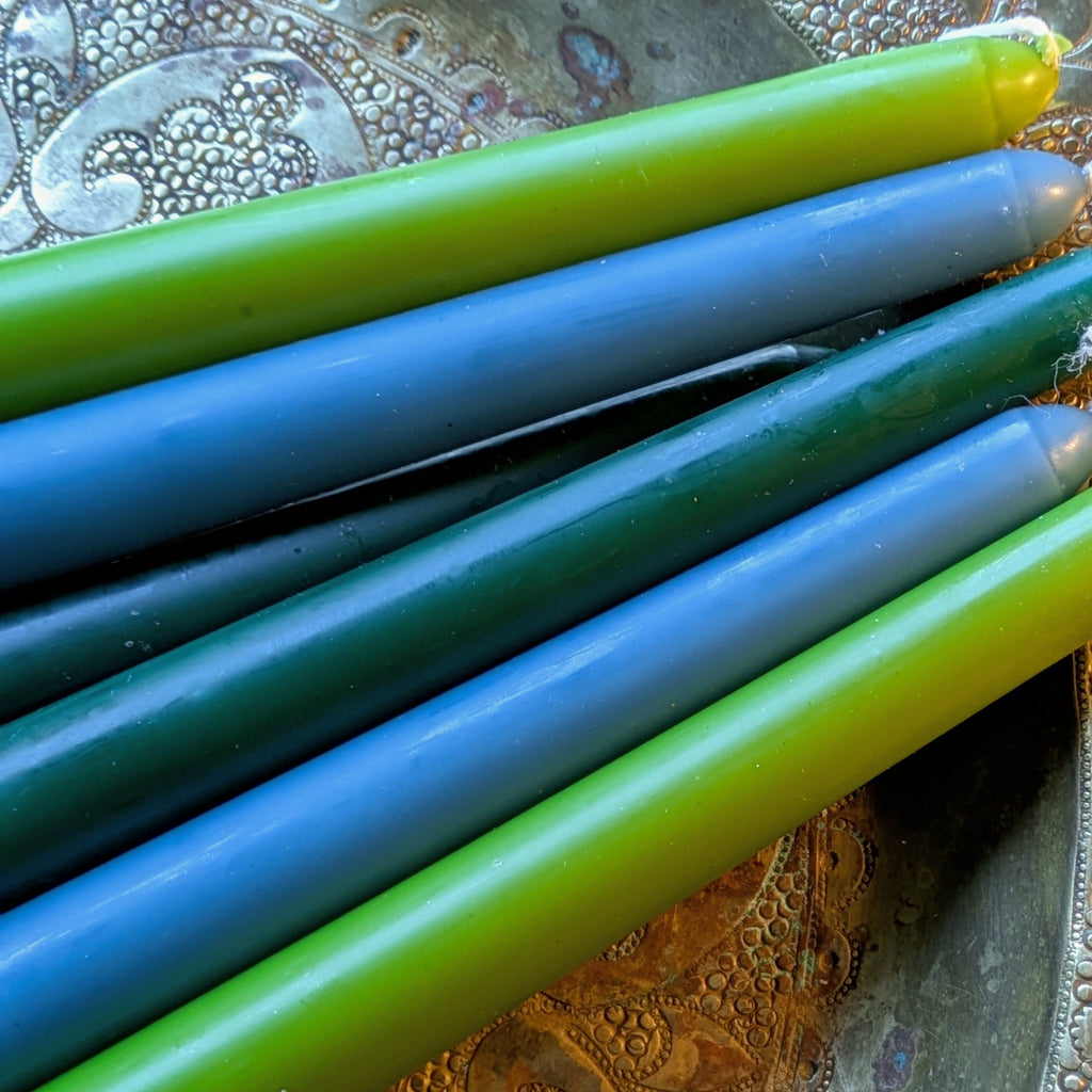 8 Tapered Dinner Candles | Midnight Jewel Colour Mix