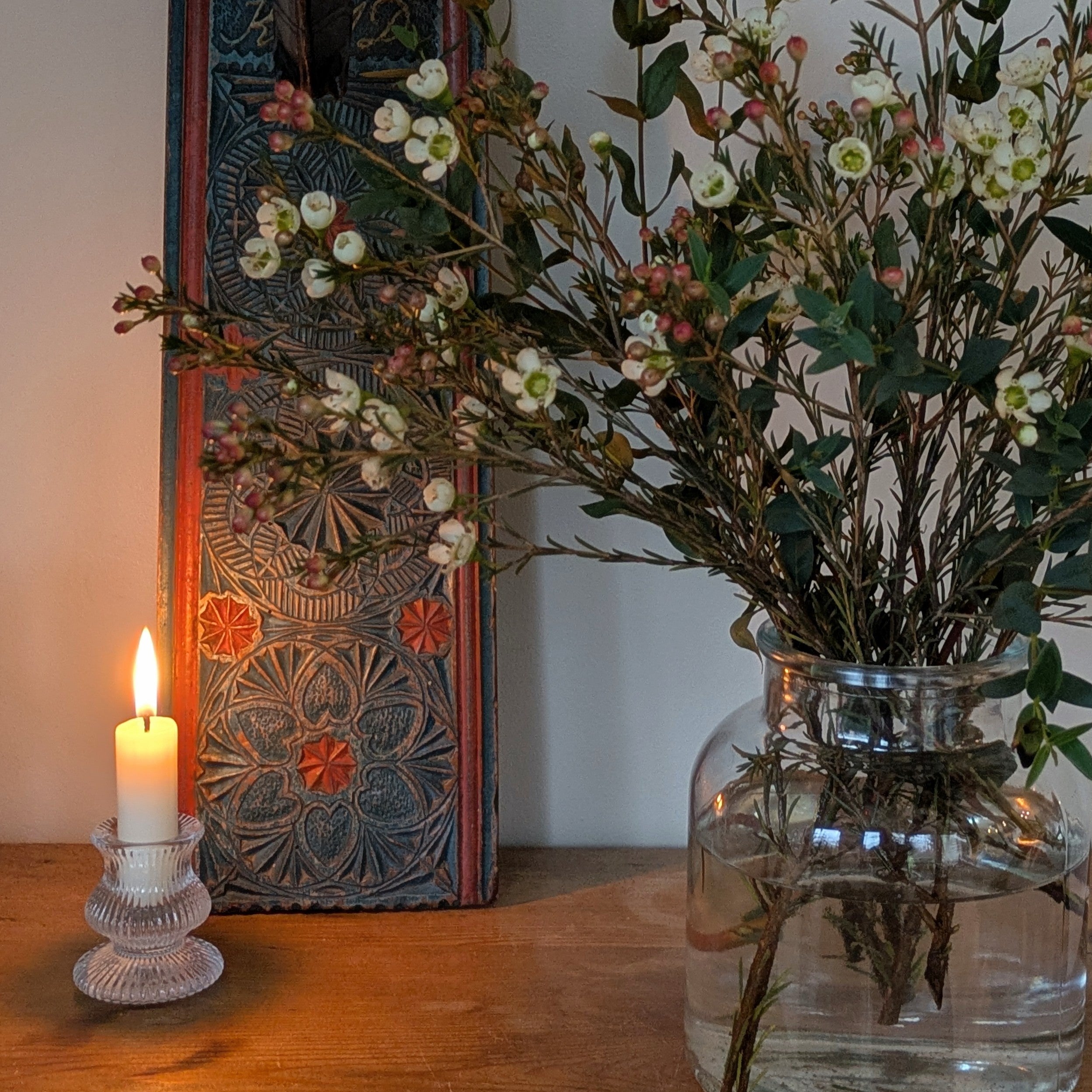 Fresh White Wax Flower Stems | 5 Stems