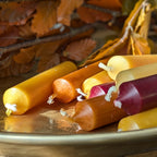 10 Mixed Short Dinner Candles | Rich Golden Autumn