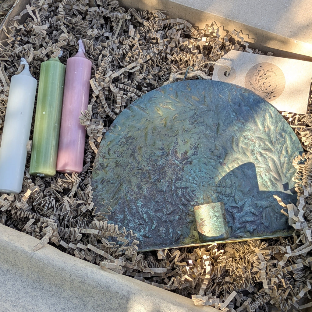 Wall Candle Holder Gift Set | Incl 3 Candles