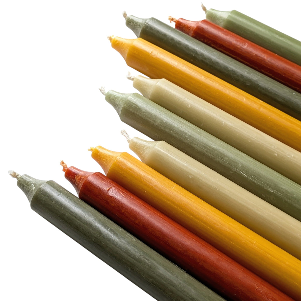 10 Dinner Candles 18cm x 22mm | Warm Autumn Mix