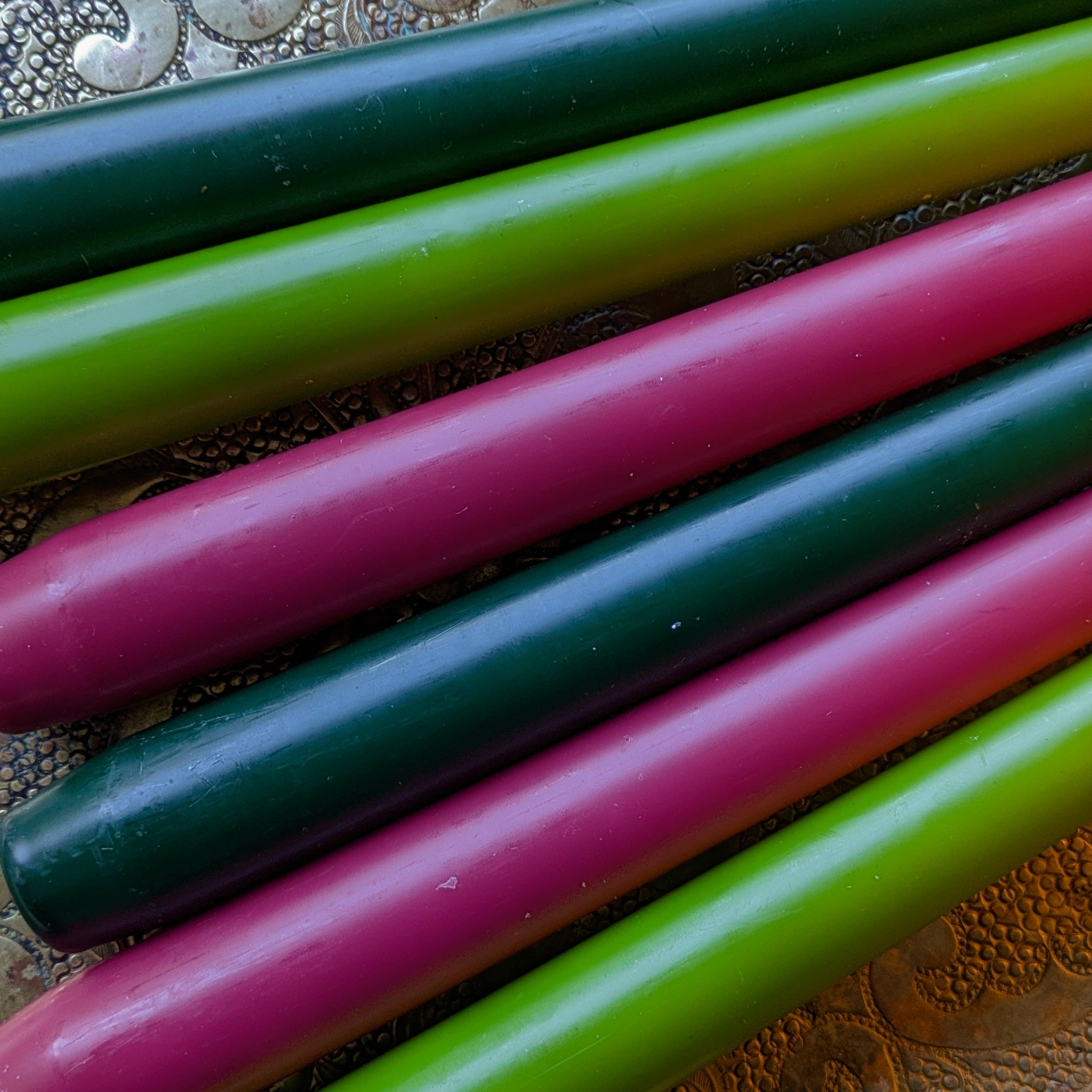 8 Tapered Dinner Candles | Midnight Jewel Colour Mix