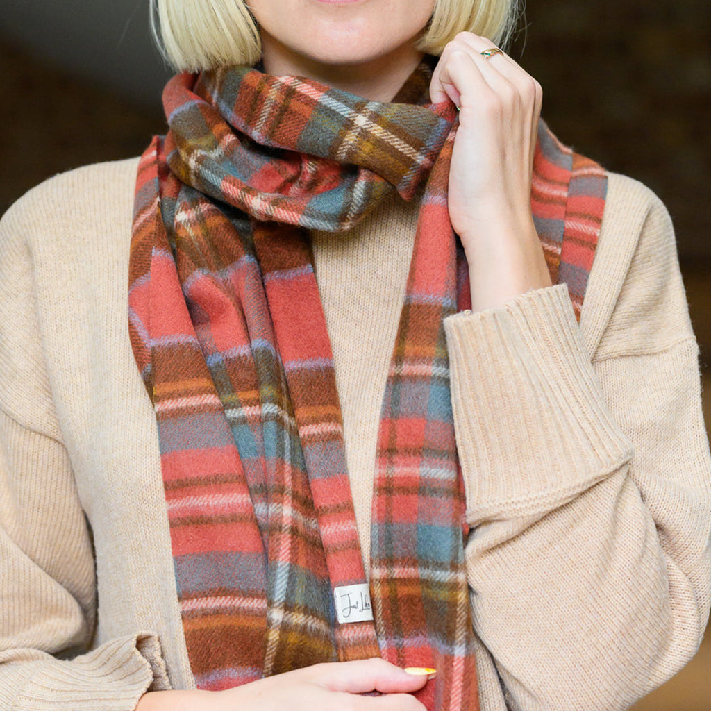 Antique Royal Stewart Tartan Cashmere Scarf
