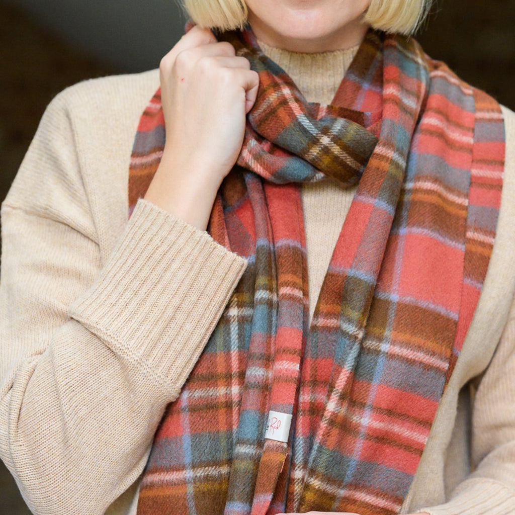 Antique Royal Stewart Tartan Cashmere Scarf